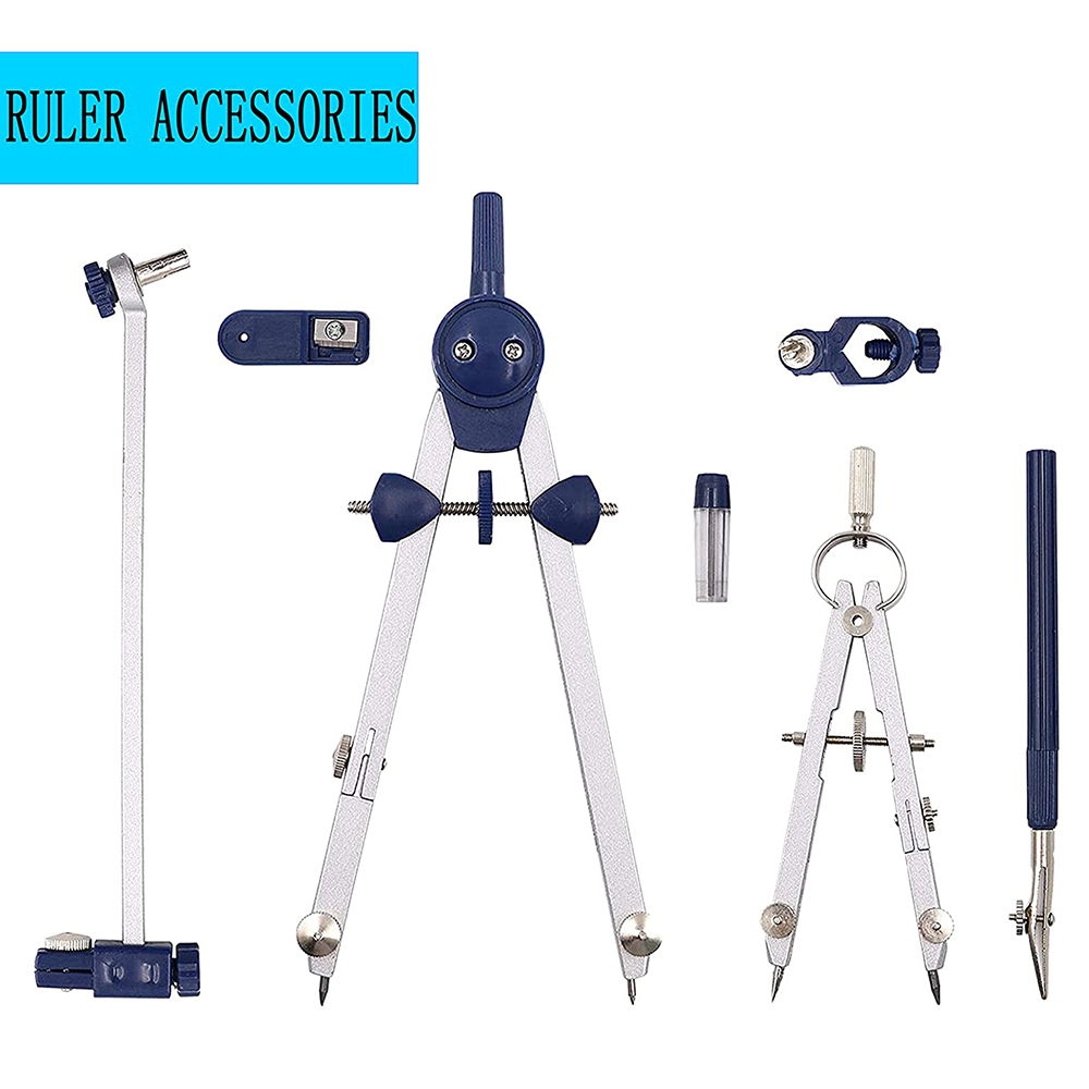 A46M-9Pc Drafting Compass For  - Math Geometry Set With Compass ulasan dan harga