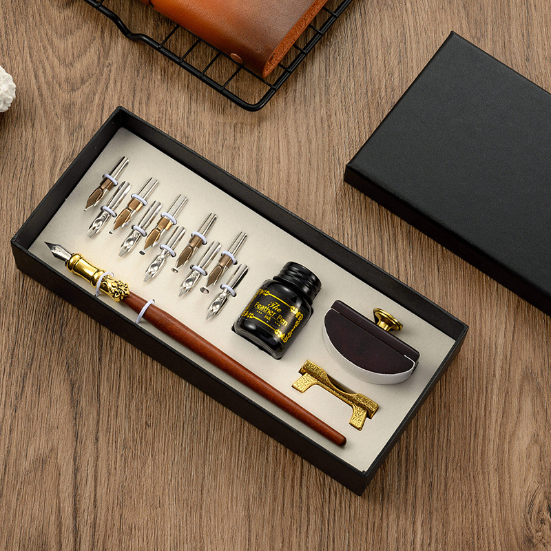Retro Wooden Stick Dip Pen Set - Writing Tools ulasan dan harga