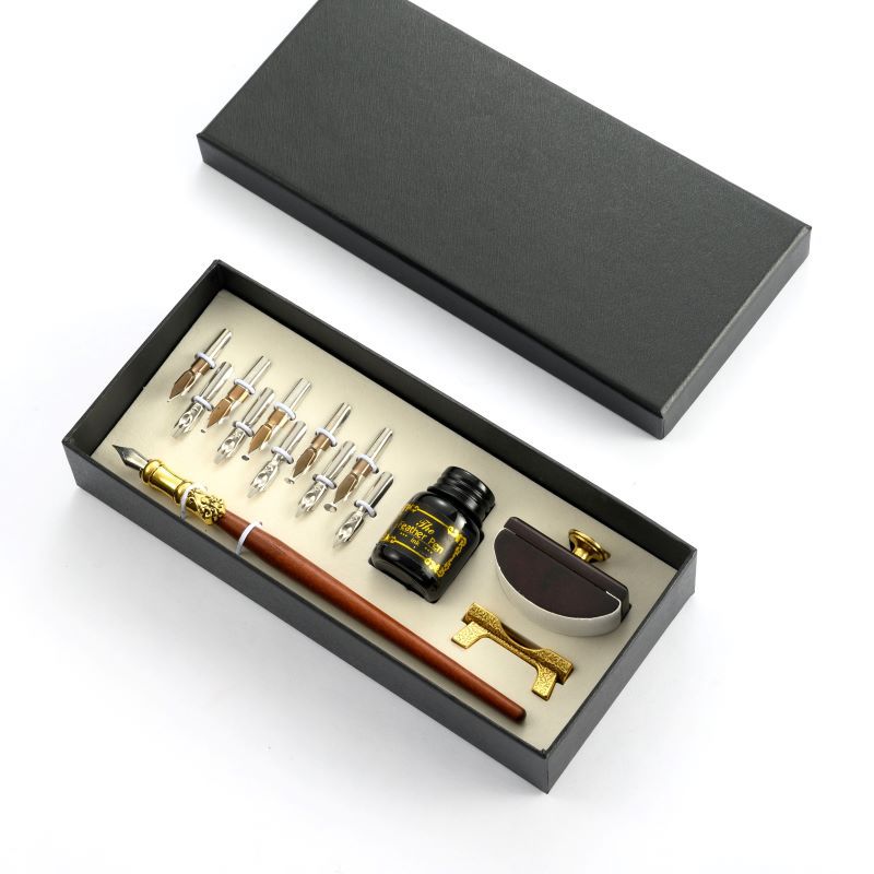 Retro Wooden Stick Dip Pen Set - Writing Tools ulasan dan harga