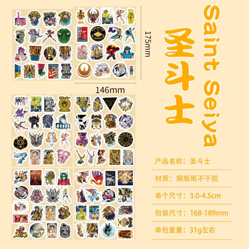 101Pcs Saint Seiya Anime Stick - Desk Accessories ulasan dan harga
