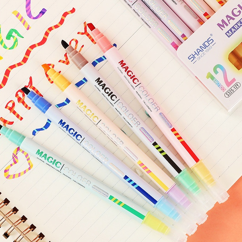 Double-ended Magic Color Chang - Pastel Highlighter Set Double Ended ulasan dan harga