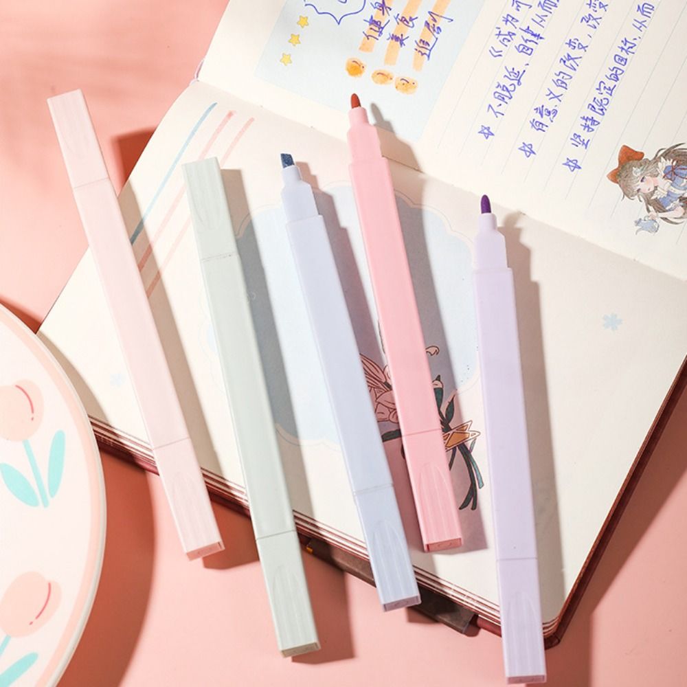 Double Headed Highlighter Pens - Pastel Highlighter Set Double Ended ulasan dan harga
