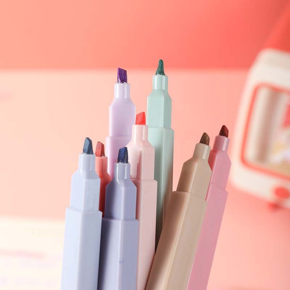 Double Headed Highlighter Pens - Pastel Highlighter Set Double Ended ulasan dan harga