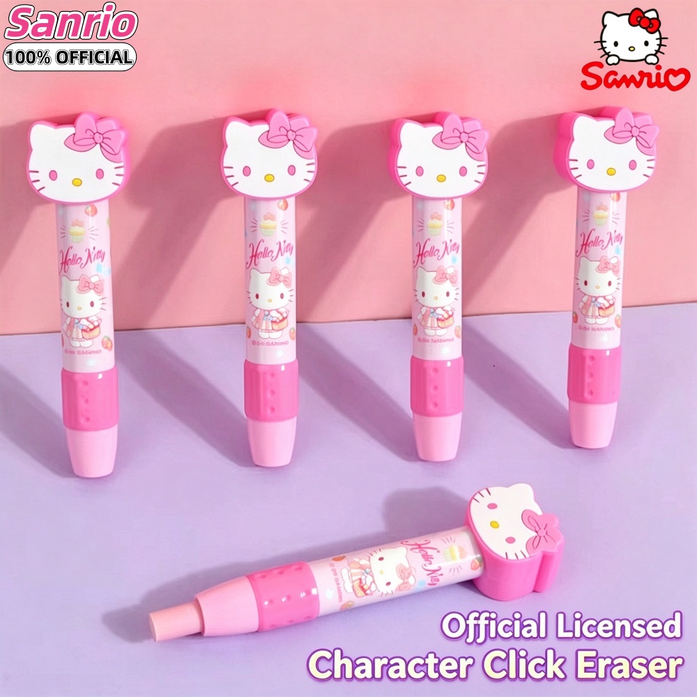 Genuine Hello Kitty Melody 3D  - Retractable Eraser Pen Click ulasan dan harga