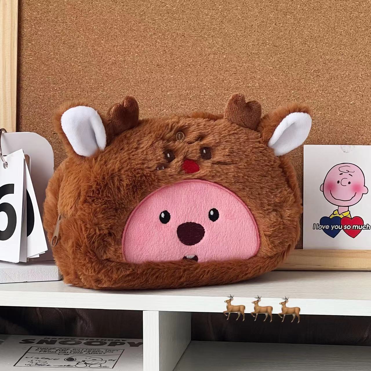 Cartoon Plush Pencil Bag Stude - School Supplies ulasan dan harga